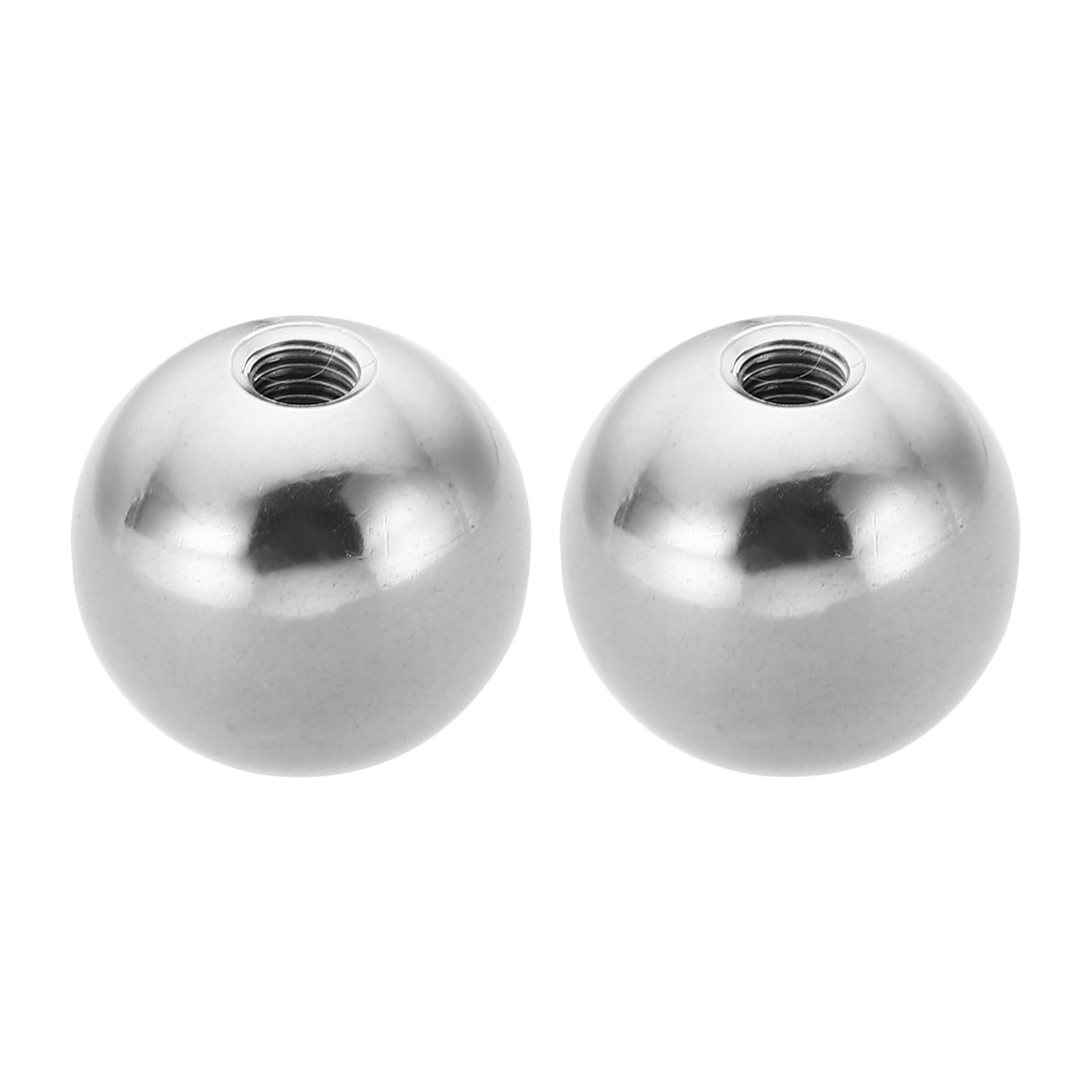 PATIKIL M5x20mm Ball Nuts Knob, 2 Pcs Female Thread 304 Stainless Steel Round Blind Hole Screw Cap Cover for Lighting Machinery DIY Decoration, Silver