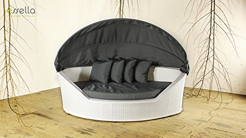 essella Polyrattan Sonneninsel Mauritius in Weiß – Bild 3