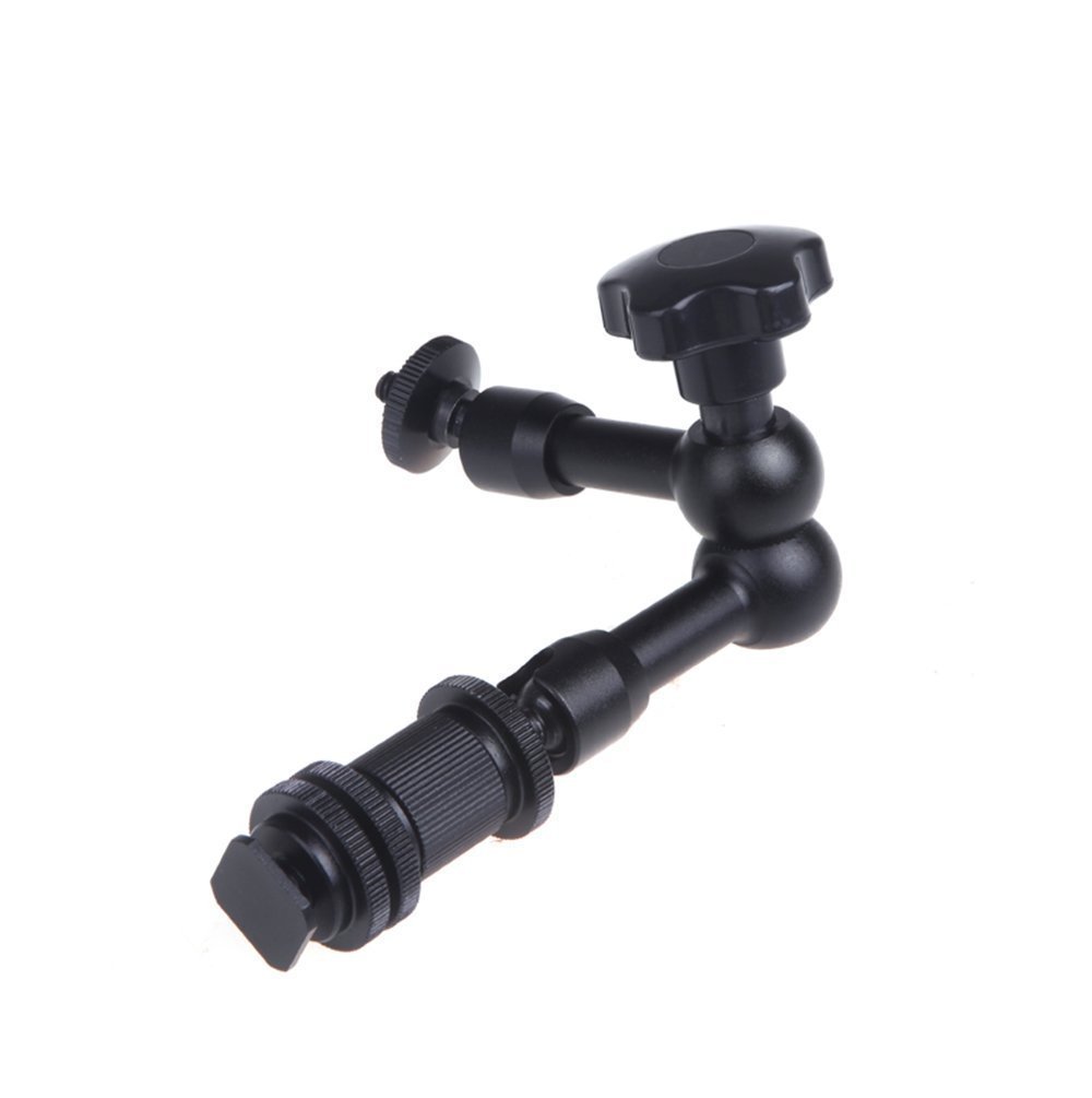 Magic Arm, CAM-ULATA 7 Zoll Einstellbar Reibung Articulating Magic Arm für Hot Shoe Mount DSLR Kamera Rig LCD DV Monitor / LED Leuchtet Taschenlampe Dolly Auto, Silber, 18cm / 7 \