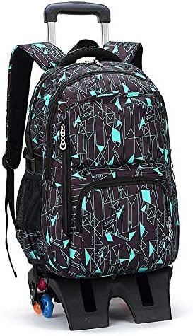 Kylincde Rolling Backpack for Girls, Backpack with Wheels Trolley School Bags Kids Backpack Bookbags Wheeled Backpack for School (Color : D)