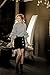 SheIn Women's Plaid High Neck Billow Sleeve Top Blouse - Black Large