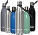 AquaFlask Insulated Double Wall Stainless Steel Water Bottle with Handle (Glossy Stainless Steel, 27-Ounce)