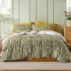 Bedsure Queen Comforter Set - Olive Green