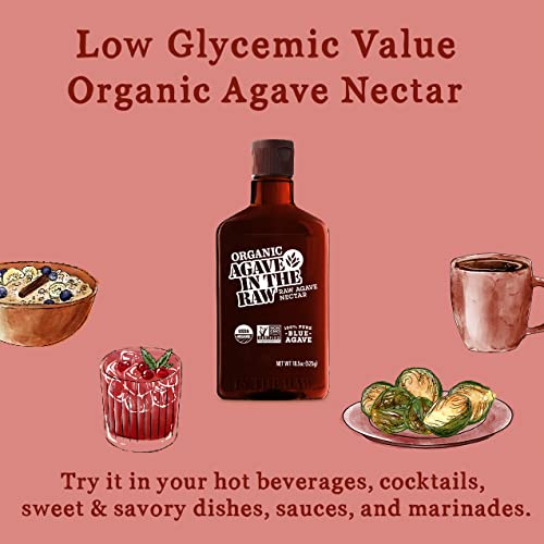 Agave In The Raw Organic Agave Nectar Sweetener, Blue Agave Syrup, No