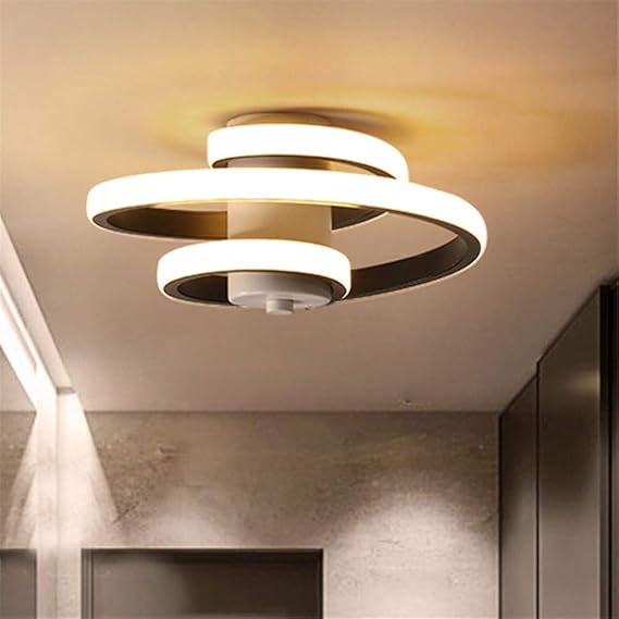 ZSML Spiral LED Deckenleuchte Acryl Gebogene Unterputzbeleuchtung