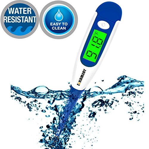 Best FDA Digital Medical Baby Thermometer , Easy Accurate and Fast 10 Second Read Fever Body Temperature , Flexible Tip ,Waterproof for Baby ,Kids, Adults, Pets ,Oral, Underarm,Rectal (Blue)