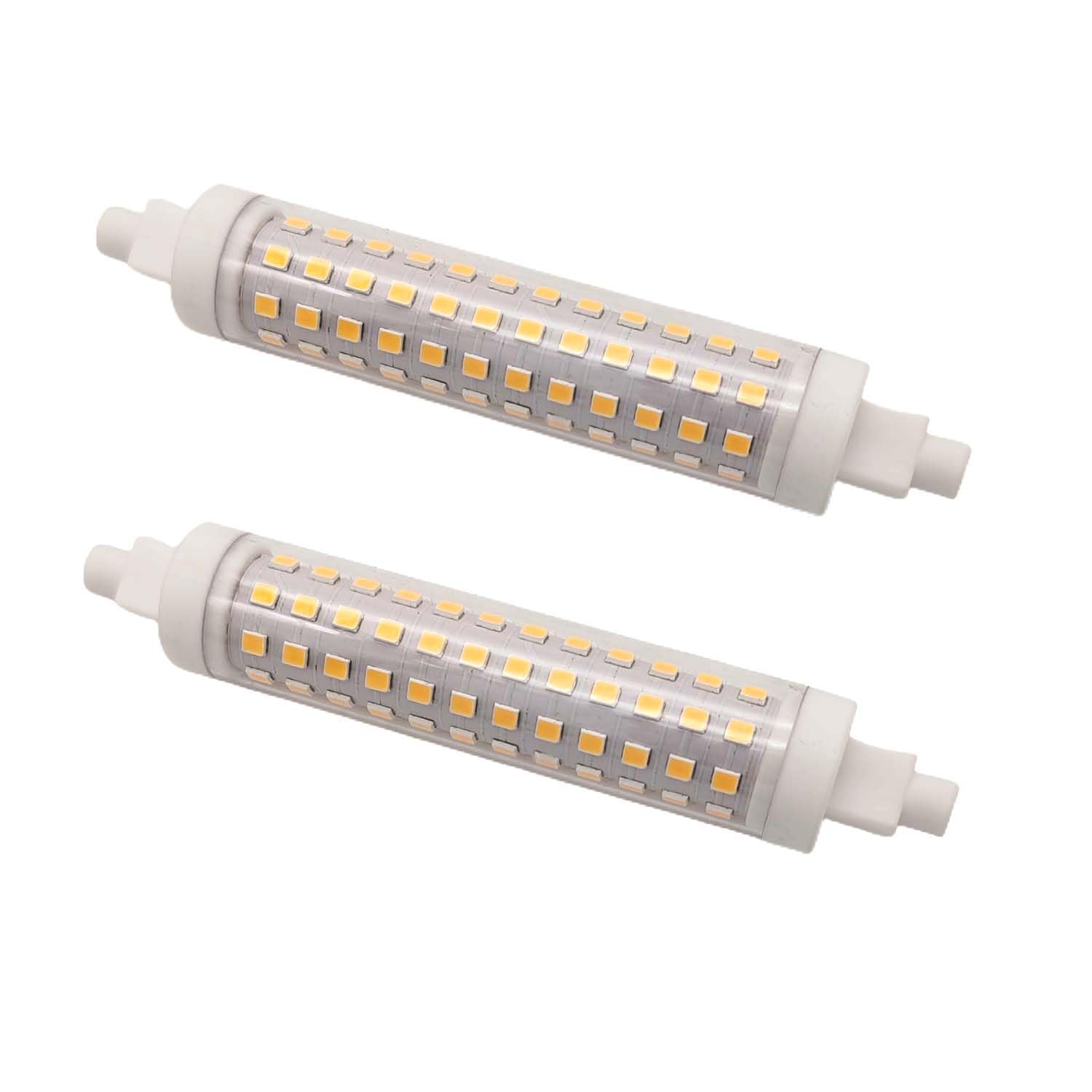 QLEE R7S LED Bulb 118MM 12W J118 T3 Led Flood Light Equivalent 150w Halogen Wall Sconce Floor Light j-type Linear Double Ended Banker Light 360º Beam Angle 3000k Warm White Not Dimmable,2 Pack