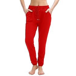 Walifrey Womens Joggers with Pockets, Drawstring