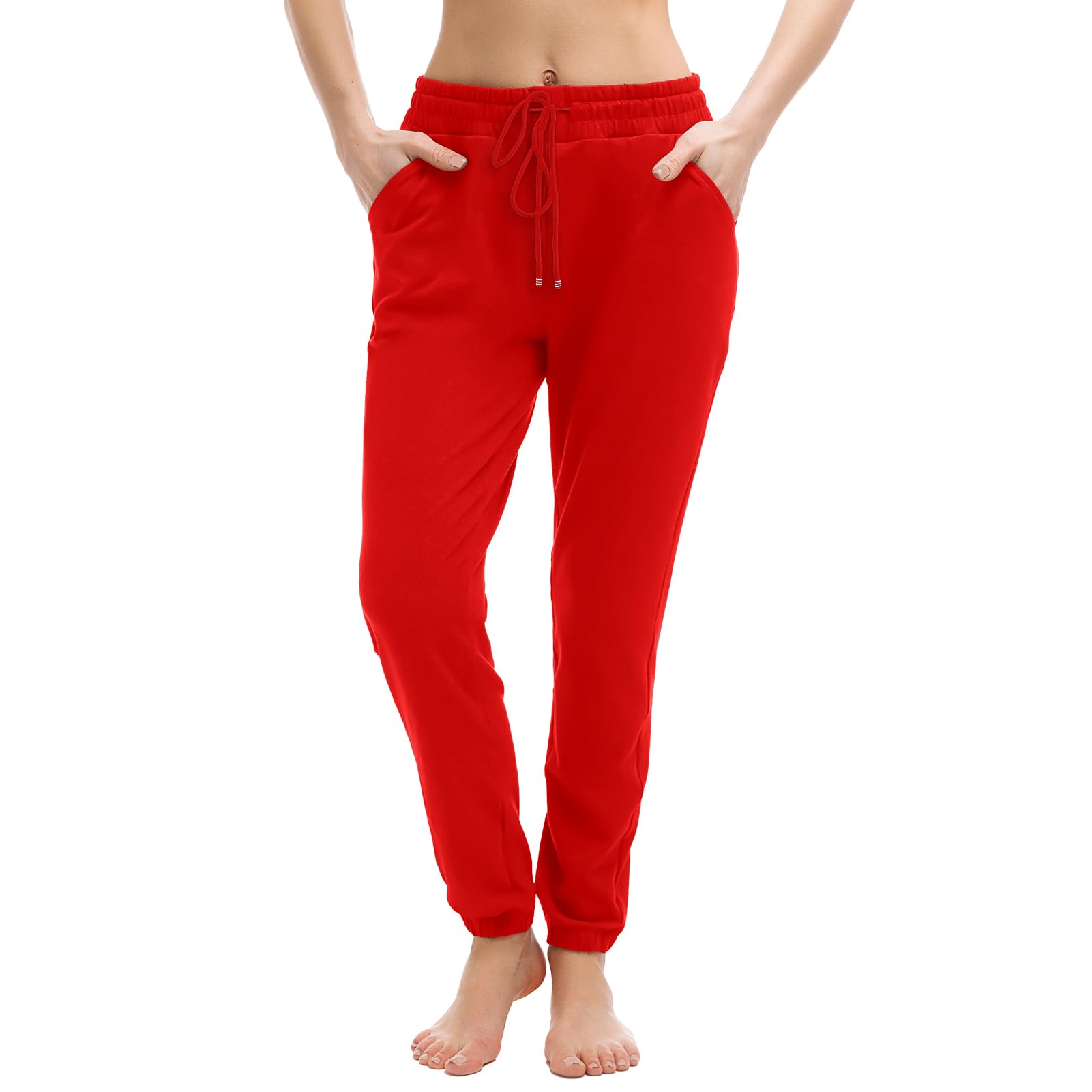 Walifrey Womens Joggers with Pockets, Drawstring