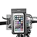 Waterproof Bike Mount Holder, Getron Universal Bicycle Mobile Phone Waterproof Pouch Holster Case for Cell Phone Up to 6 Inches Display, Supports iOS Android Windows Smartphone - Gray