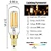 LEOOLS T6 LED Bulb, 60W Candelabra Dimmable Chandelier Light Bulbs 2700K Warm White Clear 600lm 6W E12 Vintage LED Filament Edison Candle Bulb with Decorative 6Pack