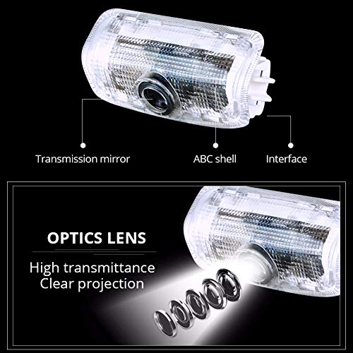 Aukur 2-pc Set Car LED Door Logo Projector Ghost Shadow Lights Direct Replacement Welcome Lamp for Infiniti Q50 Q70 QX70 QX50 EX FX G M Series