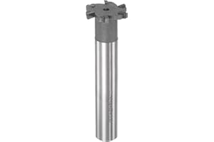 uxcell T-Slot Milling Cutters, 4mm Depth 30mm Cutting Dia 16mm Shank Tungsten Carbide Tip 6 Flutes T Slot End Mill for Stainl