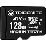 TRIDENITE 128GB Micro SD Card, MicroSDXC Memory for Nintendo-Switch, GoPro, Drone, Smartphone, Tablet, 4K Ultra HD, A1 UHS-I