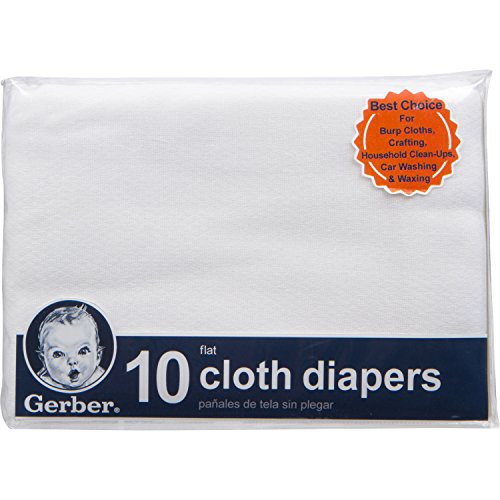 3 Gerber+Birdseye+Flatfold+Cloth+Diapers