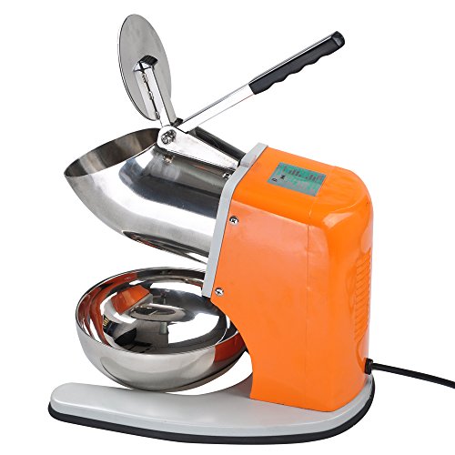Yescom Commercial 250w 220lb/h Dual Stainless Steel Blade Countertop Electric Ice Shaver Maker Crusher Snow Cone Machine