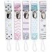 Liname Pacifier Clip for Girls - 5 PACK - Premium Quality & Modern 2-Sided Design - Pacifier Clips Fit all Pacifiers & Soothers - Perfect Baby Shower Gift