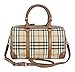 Burberry Women's Medium Alchester in Horseferry Check Bowling Bag Honey Tan