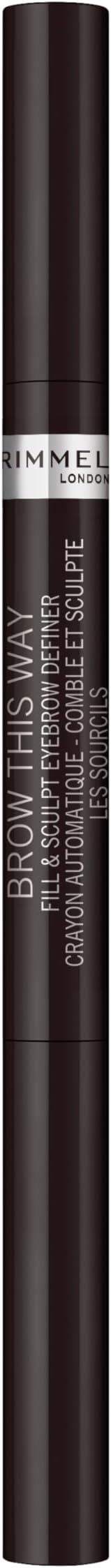 Rimmel Brow This Way Fill & Sculpt Eyebrow Definer Soft Pencil & Brush Duo