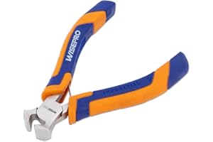 WISEPRO 4.2 Inch Mini End Cutting Pliers, Precision End Nippers, Nail Puller Tool for Zipper Install Stops Repair