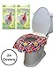 24 Large Disposable Toilet Seat Covers - Portable Potty Seat Covers for Toddlers, Kids, and Adults by Mighty Clean Baby - 2 Packs of 12 Covers primary
