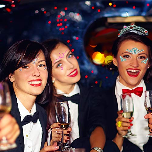 image for SIQUK 12 Sets Face Jewels Mermaid Face Gems Face Rhinestone Temporary 