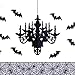 Pawliss Halloween Decorations, 10 Pcs Hanging 3D Bats and Wall Decals Window Stickers, Large Bat Halloween Yard Decorations Indoor Party Decor (Black)