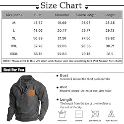 Mens Quarter Zip Pullover Vintage Fashion Long