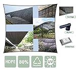 Agfabric 80% 10x20ft Sunblock Shade Cloth for Plant Cover, Greenhouse, Barn or Kennel, Pool, Pergola or Carport, Cut Edge UV Resistant Fabric with Free Fabric Clips