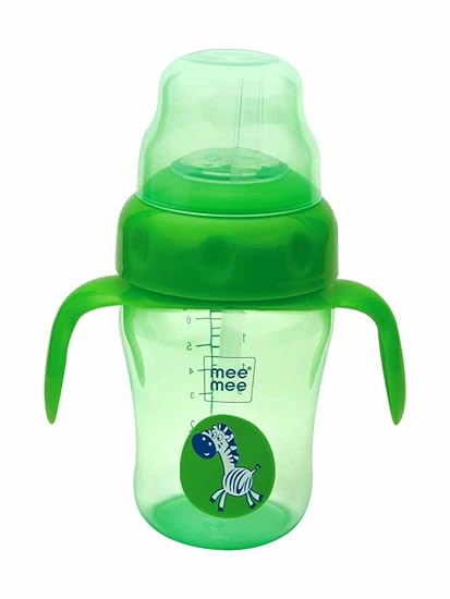 Mee Mee 210 Ml 2 in 1 Spout and Straw Sipper Cup (Green)