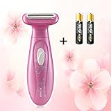 Women Shaver, [Newest Design] Cordless 3-Blades Electric Shaver/Trimmer/Razor Hair Removal for Women Removing Hair from Face, Leg, Armpit, Bikini Using Smooth Glide Technology(2pcs Batteries Included)