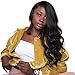 ISEE Hair 180% Density 10A Brazilian Body Wave Lace Front Wigs Human Hair Glueless Lace Front Human Hair Wigs For Women Black Pre Plucked Unprocessed Virgin Brazilian Hair Wig (24'')