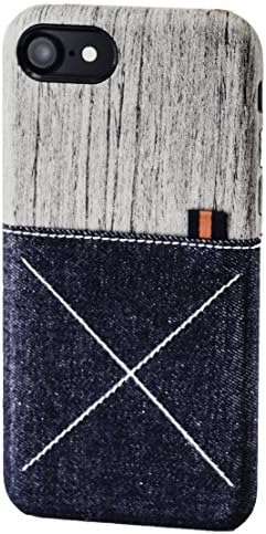 MODERN SLEEVE iPhone 7/8 Wallet Case ( Wood Pattern With Jeans Card Slot )