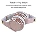 Bluetooth Headphones Over Ear Cordless Stereo Wireless Headphone Music Volume Control Speakers Overhead Retractable Sport Workout Headset with Microphone Radio Built In for Iphone Laptop (Rose Gold)