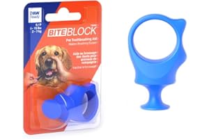 Paw Ready Pet Toothbrushing Assistant for Puppies' Dogs and Cats Allows You to Brush Your pet’s Teeth Without Constantly Worrying About Getting Bitten. (Blue, Small)