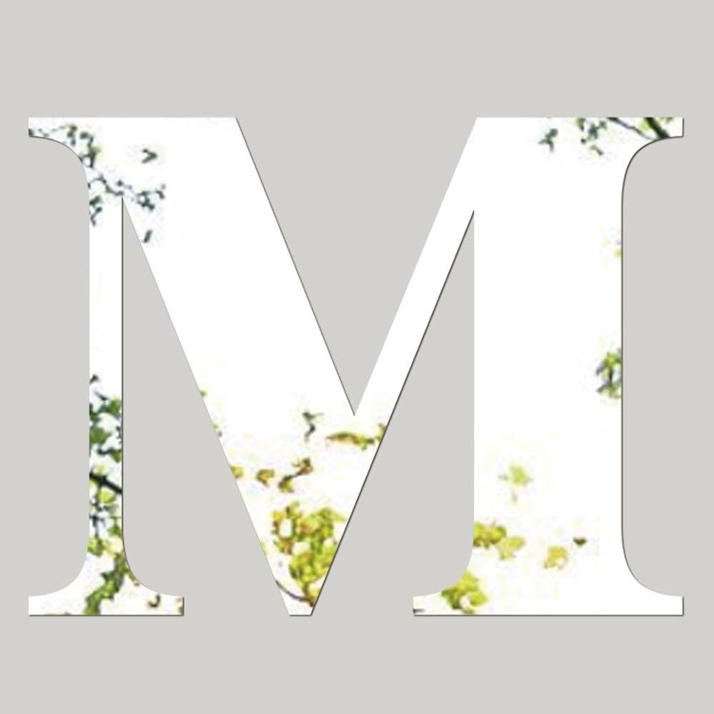 Mirror Wall Stickers, 26 Letters Silver Acrylic Adhesive Wall Decals Tiles Decorative DIY Art Crafts Murals for Kids Nursery Bedrooms Living Room Bathroom Quotes Decoration (M)