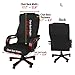 BTSKY Office Chair Covers Removable Stretch Cushion Slipcovers Stretchy for Computer Chair/High Back Chair Chair/Boss Chair/Rotating Chair/Executive Chair Cover Large Size, Black(No Chair)