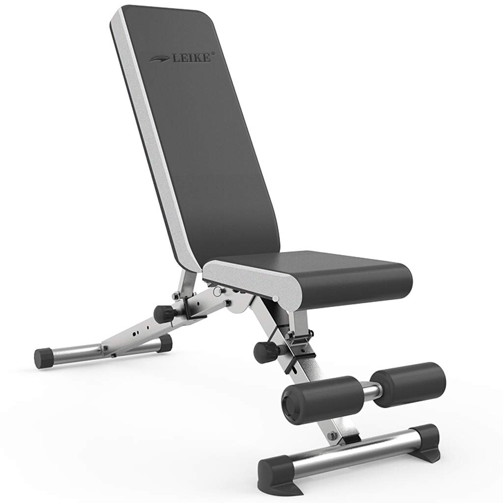 JCOCO Foldable dumbbell bench, multi-functional professional adjustment power bench, home fitness equipment (bearing weight 200kg) (color : GRAY)