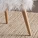 Christopher Knight Home Huxley Faux Fur Ottomans, 2-Pcs Set, White