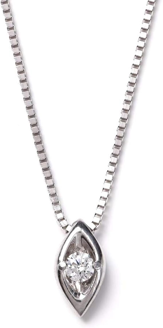 Diamond Lab Amazon限定ブランド ダイヤモンド ネックレス レディース 一粒 人気 0 07ct マーキス ベネチアンチェーン ギフトボックスセット