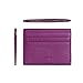 MEKU RFID Blocking Wallet Slim Front Pocket Leather Card Holder with ID Window Purple