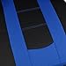 PolyCloth Sport Seat Covers Rubber Floor Mats & Steering Wheel Cover for Auto Car SUV Truck - Two Tone Black & Blue