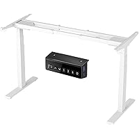 ERGOMAKER Dual Motor 3 Stage Electric Height Adjustable Desk Frame, Standing Desk Legs Sit to Stand Office Desk Frame for Hom