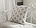 BEST DREAMCITY Canvas Embroidered with Grey Quatrefoil Cushion Covers (18