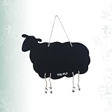 Ciieeo Double-Sided Hanging Blackboard Sign Sheep Pattern Wooden Decor view 3