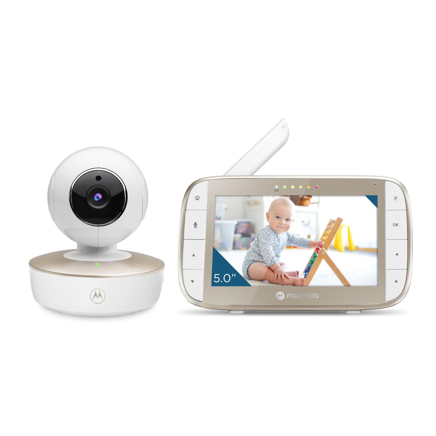 Motorola Nursery Baby Monitor with Camera - Nanny Cam VM50G - Baby Camera with Color Display, Two-Way Communication, and Infrared Night Vision - 480p Zoom, Tilt, and Pan - Updated Model