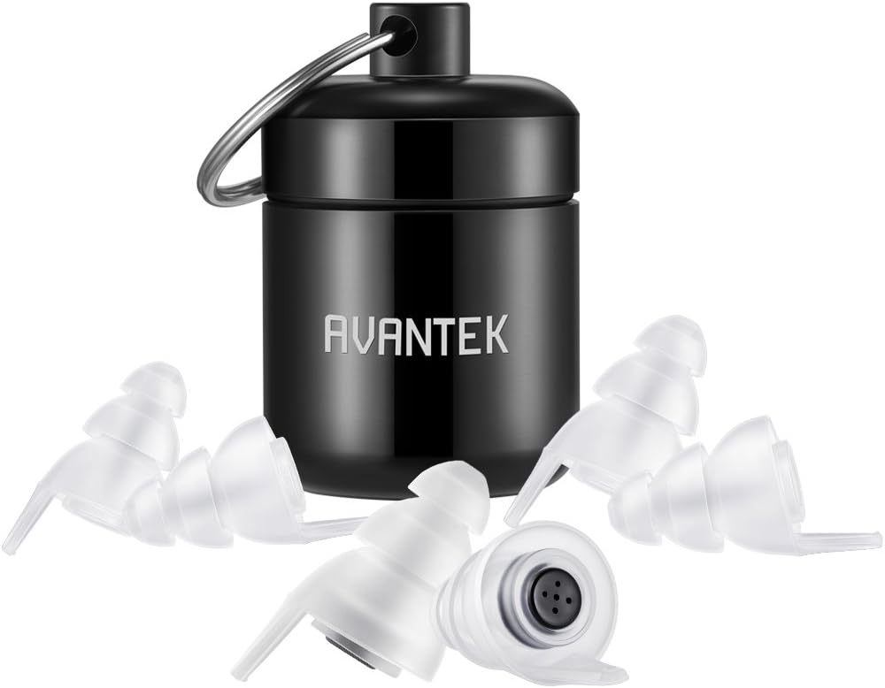 Bouchons d'Oreille de Protection AVANTEK 3 Tailles Fournies en TPE Médical, avec Filtres Bouchons d'Oreille de Protection AVANTEK 3 Tailles Fournies en TPE Médical, avec Filtres