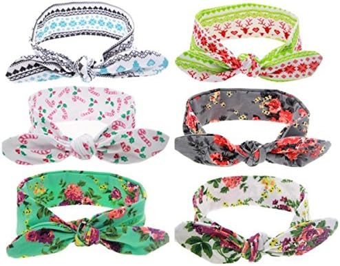 SKYLARKING For Little Baby Girl Newborn Turban Headband Head Wrap Wear Hair Band (set2)