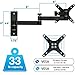 Mount-It! Full Motion Monitor Wall Mount, Fits Single Monitor Screens 19 20 21.5 22 24 27 30 Inches, VESA 75 and 100, 33 lb Weight Capacity, Black