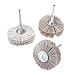 Mtsooning 3PCS Nylon Abrasive Wheel Brush Filament, 320# 400# 600# Grinding Head, Woodwork Polish Grinder with 6mm Threaded Shank for Removing of Rust, Corrosion, and Painting